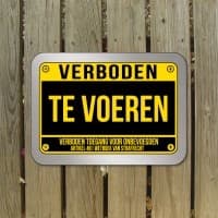 Verboden te voeren