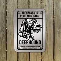 Deerhound bord zilver